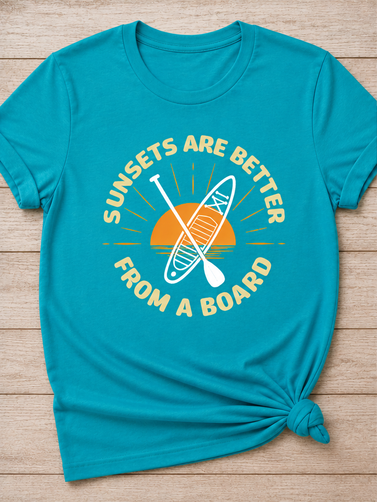Sunsets from a Board Unisex Tshirt