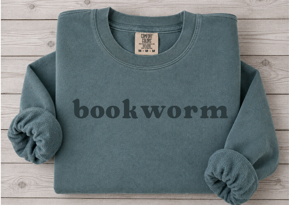 BOOKWORM | Blue Spruce Monochrome Crewneck