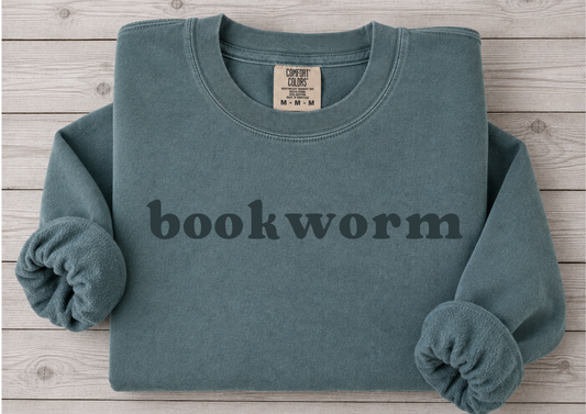 BOOKWORM | Blue Spruce Monochrome Crewneck