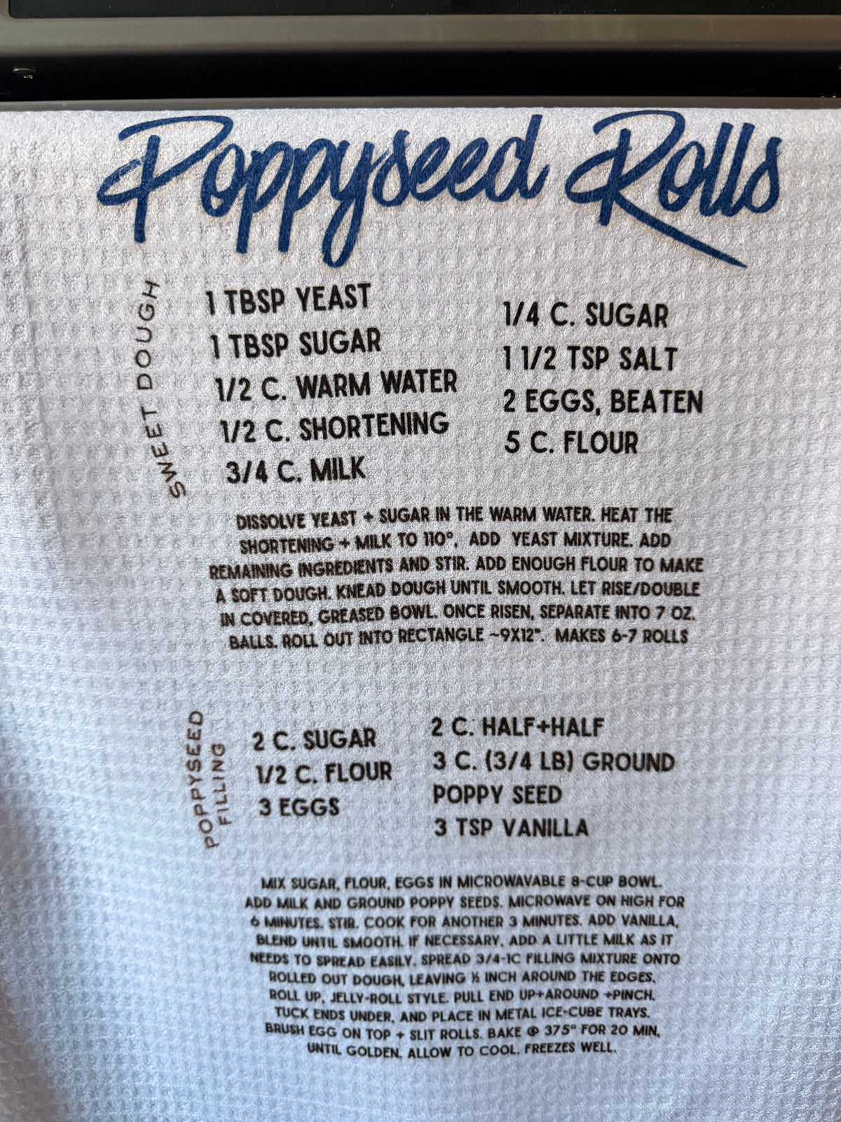 Custom Recipe | Tea Towel