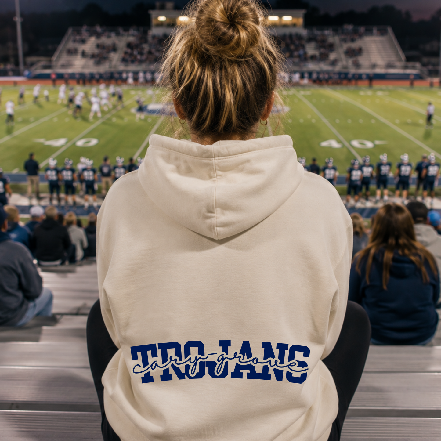 C-G Trojans Low Back Hoodie