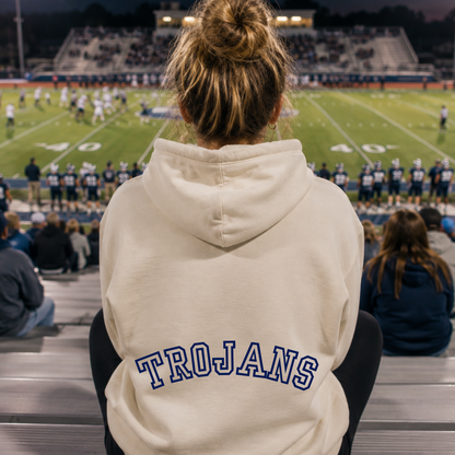 Vintage Trojans Outline Low Back Hoodie