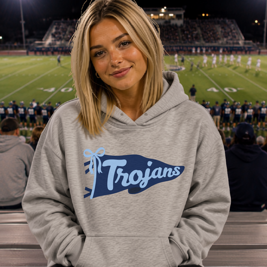 Vintage Trojans Flag Hoodie Youth + Adult