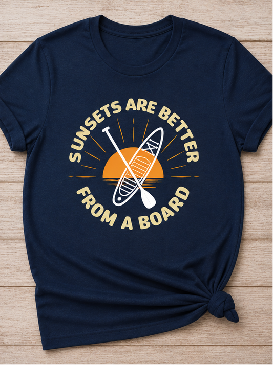 Sunsets from a Board Unisex Tshirt