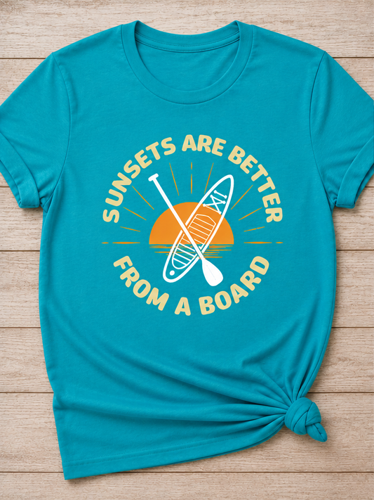 Sunsets from a Board Unisex Tshirt